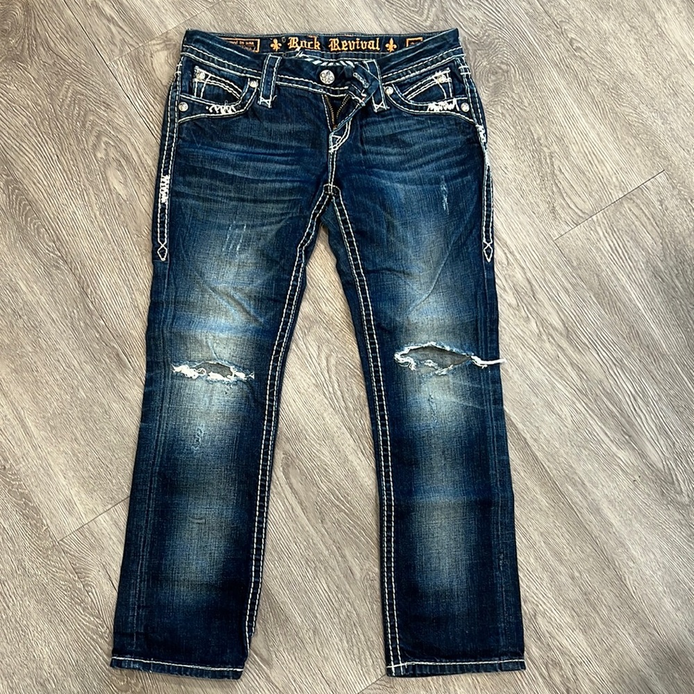 Rock Revival Cropped Jeans